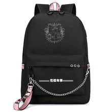 Load image into Gallery viewer, HOT Bangtan Boys Rap Monster JUNG KOOK JIMIN Backpack School Bags Mochila Travel Bags Laptop Chain Backpack Headphone USB Port