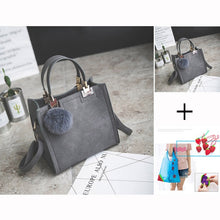 Load image into Gallery viewer, WANGKA handbag women shoulder bag luxury handbags women bags designer High-grade Scrub leather messenger bag Hairball women bag