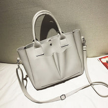 Load image into Gallery viewer, Fashion Women PU Leather Handbag Tassel Shoulder Bag Women Top Handle Totes Metal Ring Crossbody Bags Vintage Messenger Bags