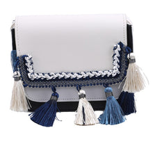 Load image into Gallery viewer, Fashion Women PU Leather Handbag Tassel Shoulder Bag Women Top Handle Totes Metal Ring Crossbody Bags Vintage Messenger Bags