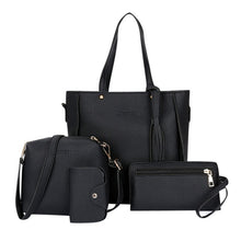 Load image into Gallery viewer, 4pcs Woman Bag Set 2019 New Fashion Female Purse and Handbag Four-Piece Shoulder Bag Tote Messenger Purse Bag