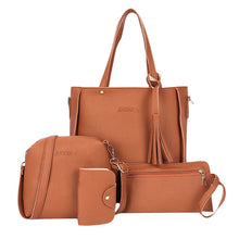 Load image into Gallery viewer, 4pcs Woman Bag Set 2019 New Fashion Female Purse and Handbag Four-Piece Shoulder Bag Tote Messenger Purse Bag