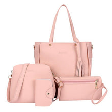 Load image into Gallery viewer, 4pcs Woman Bag Set 2019 New Fashion Female Purse and Handbag Four-Piece Shoulder Bag Tote Messenger Purse Bag