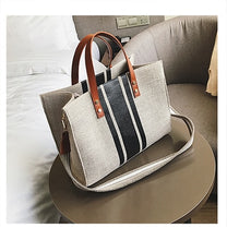 Load image into Gallery viewer, MSGHER Women Canvas Bags Famous Brands Handbag Casual Female Bag Trunk Tote Ladies Shoulder Bag Large Messenger Bag